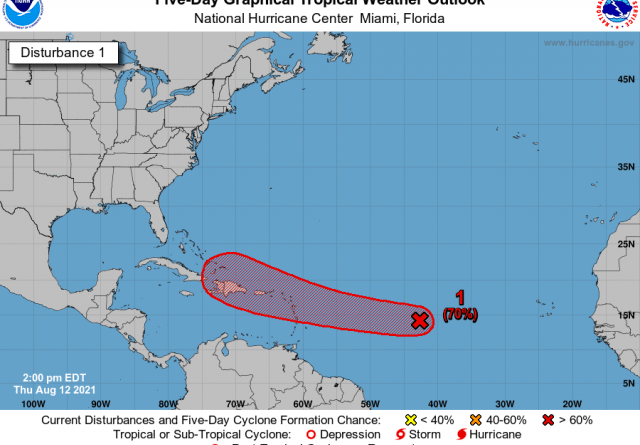 Una nueva depresión tropical podría formarse este fin de semana