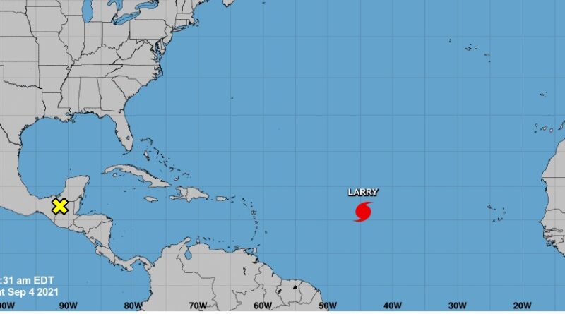 Larry sube a huracán de categoría 2 al este de las Antillas Menores