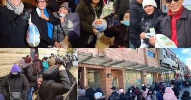 Miles familias en Alto Manhattan se benefician con entrega de pavos gratis