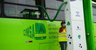 OMSA habilita estaciones de desinfección de sus autobuses para disminuir la propagación del coronavirus
