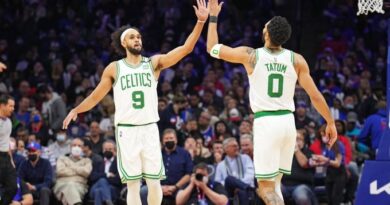 Los Celtics aplastan a los 76ers y sellan récord de 25 triples