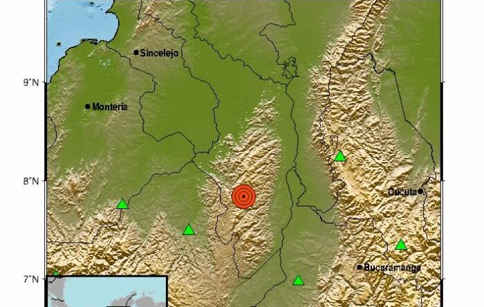 Un temblor de magnitud 5,6 sacude el centro y norte de Colombia