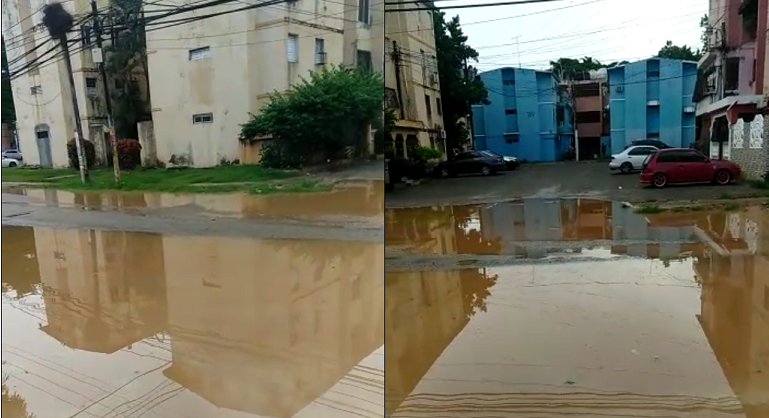 Moradores denuncian calles de Invivienda se convierten en ríos