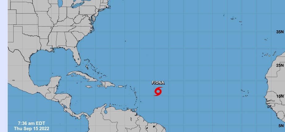 Depresión tropical se convierte en la la tormenta tropical Fiona