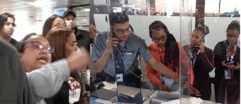 Encendida protesta contra JetBlue en el aeropuerto Las Américas