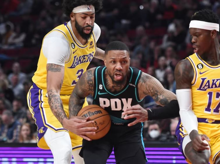 Damian Lillard anotó 40 puntos en triunfo de Blazers sobre Lakers