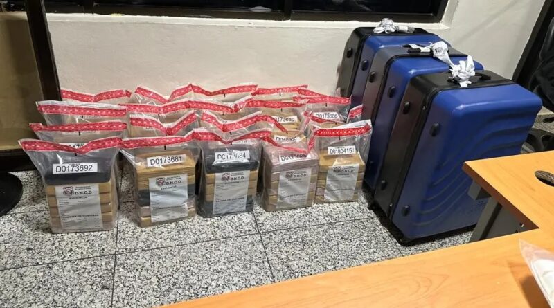 Incautan 119 paquetes de cocaína en el Aeropuerto Las Américas