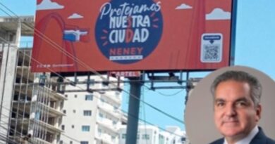 Colocan vallas promocionando aspiraciones de Neney Cabrera a la alcaldía del DN