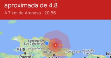 Temblor 4.7 grados se siente en distintas zonas de R. Dominicana