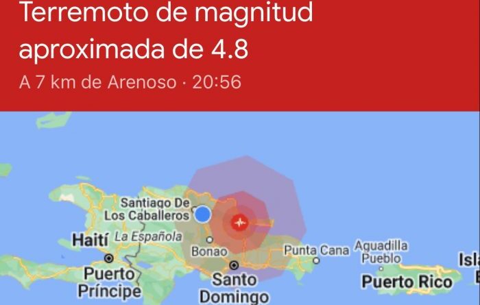 Temblor 4.7 grados se siente en distintas zonas de R. Dominicana