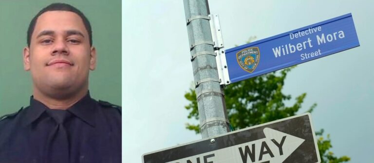 NY: Bautizan esquina en memoria policía dominicano Wilbert Mora