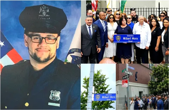 Renombran intersección en Brooklyn en memoria de policía dominicano asesinado en Harlem