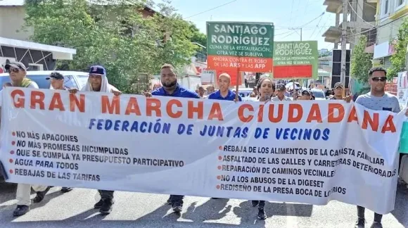 Marcharon en Santiago Rodríguez exigiendo agua potable