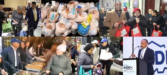 Más de 15 mil personas NYC reciben pavos para celebrar Thanksgiving