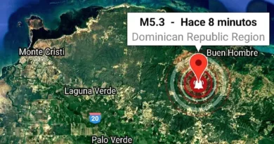 Temblor de magnitud 5.3 sacude República Dominicana