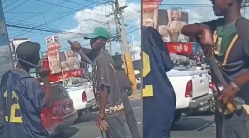 Presos 14 limpiavidrios haitianos en SDO luego de video con puñal