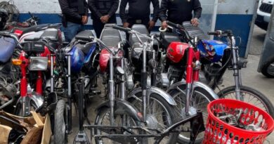 PN recupera 10 motocicletas, chasis y piezas reportadas robadas en SPM