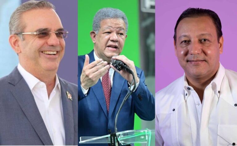 Conteo final: Abinader 57.45 %, Leonel 29 % y Abel Martínez 10 %