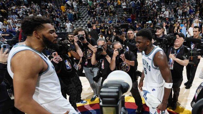 Towns, McDaniels y Edwards llevan a Timberwolves a final de conferencia al eliminar a los Nuggets