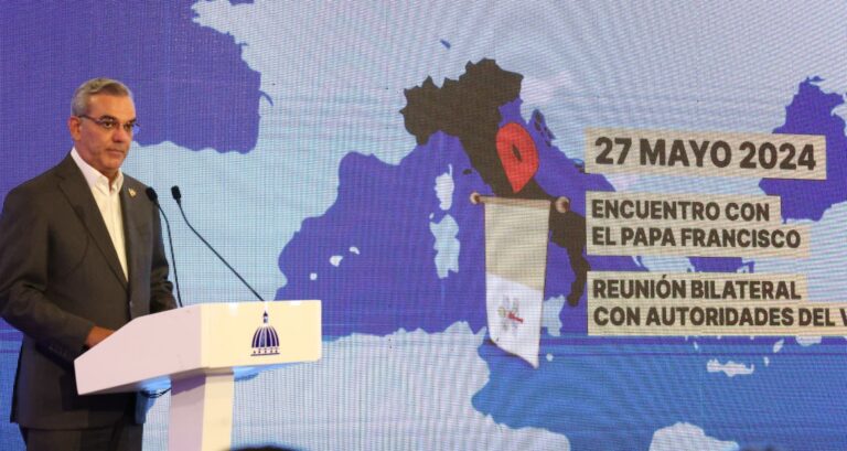 Presidente Abinader saldrá hacia Europa; visitará al papa Francisco