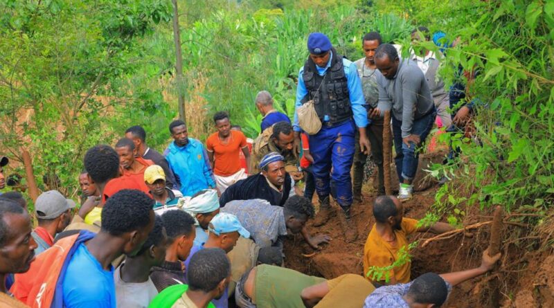 Ascienden a 257 los muertos en deslizamientos en Etiopía y se espera que suban a 500, según la ONU