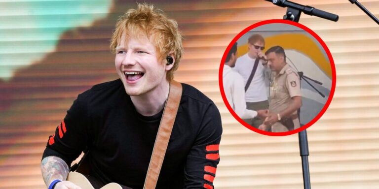 Policía india echa a Ed Sheeran de concierto improvisado en la calle por no tener permiso