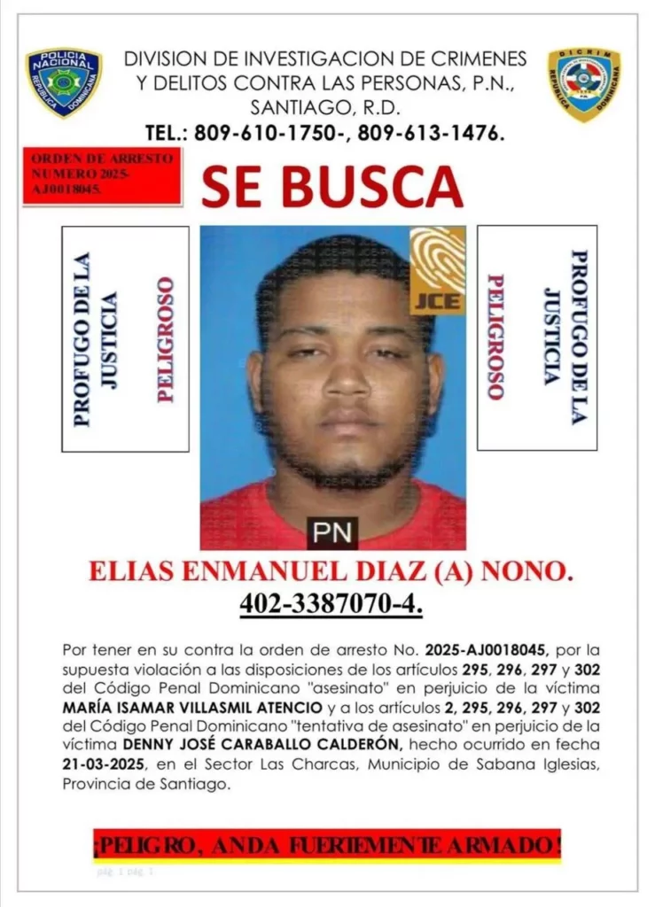 Policía identifica a «Nono» como el que acribilló a una venezolana en Santiago