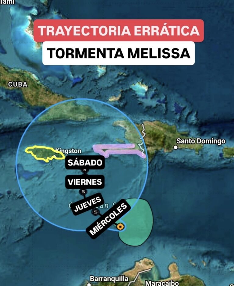Melissa se convertiría en ciclón en las próximas horas, amenaza con inundaciones y deslizamientos de tierra