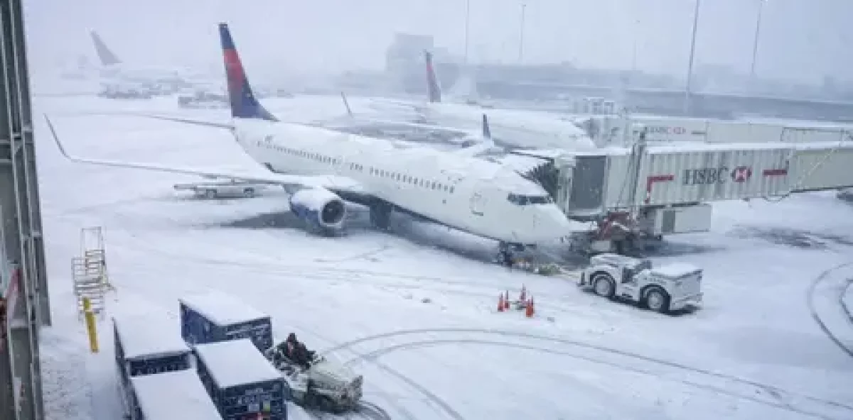 Tormenta de nieve en EU provoca cancelación de 79 vuelos con República Dominicana