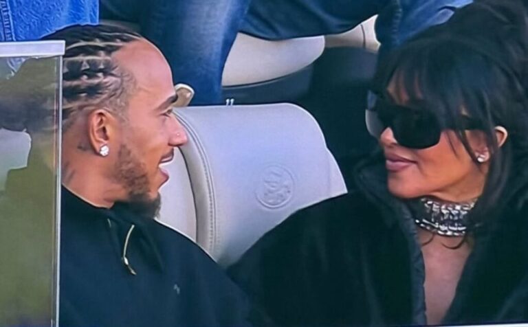 ¿Romance a la vista? Lewis Hamilton y Kim Kardashian juntos en el Super Bowl