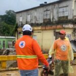 Viviendas afectadas por intensas lluvias en el norte de la República Dominicana