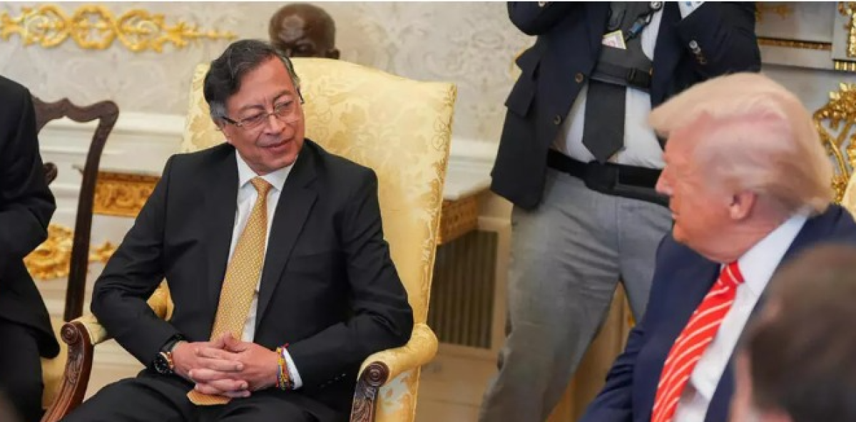 Petro sale de la reunión con Trump con una "impresión positiva" y lo invita a Colombia