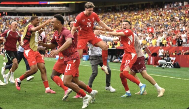 Suiza derrota a Colombia en penaltis 4-3