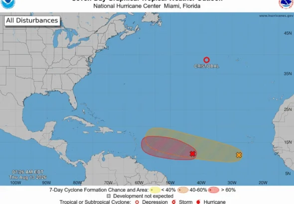Dos perturbaciones tropicales mantienen en vigilancia al Atlántico por posible desarrollo ciclónico