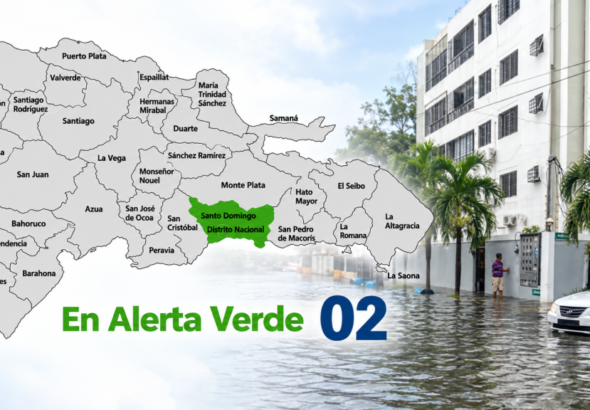 El Gran Santo Domingo y Distrito Nacional en alerta verde por posibles inundaciones