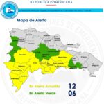 12 provincias en alerta amarilla por lluvias; desbordamientos de ríos dejan comunidades incomunicadas